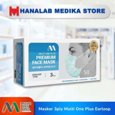 Multi One Plus Surgical 4ply Mask Earloop / Masker medis 3ply 4 PLY EARLOOP