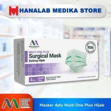 Multi One Plus Surgical Mask 4ply / Masker Medis Multi One Plus / Mask Hijab