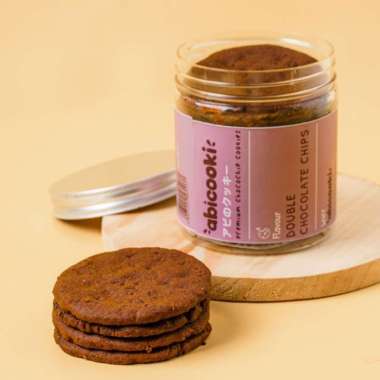 Double Chocochip Cookies Abicooki GIANT Goela Semoet - biscuit coklat chip cookies