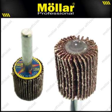 MOLLAR Amplas Flap Wheel 20x25x6 mm Grit 120 Mata Bor Gerinda Tuner Die Grinder