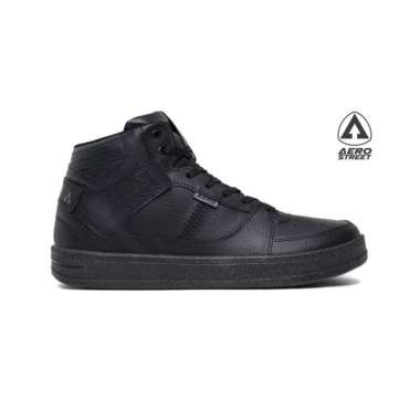 Aerostreet 37-44 Hoops High 2.0 All Black - Sepatu Sneaker Casual 41