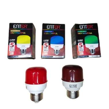 Lampu / Bohlam Warna Warni 5 Watt - Bohlam Warna LED - Lampu Tidur 5 Watt Kuning
