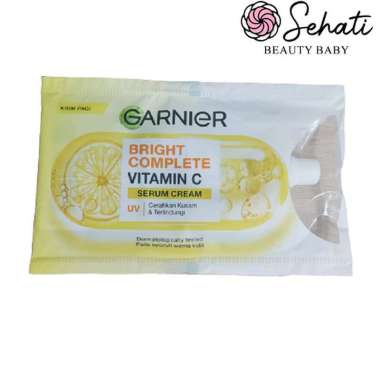 ֍SEHATI֎ Garnier Sakura White Whitening Serum Cream 7ml - Krim Siang UV Wajah Bright 7ml
