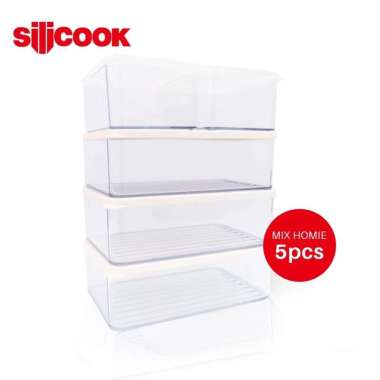 Silicook Mix Set Food Container Homie (3x1200ml + 2xDeep 600ml)