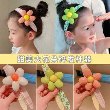 BD0027 Bando bunga anak tempel bandana fashion anak korea Bunga putih