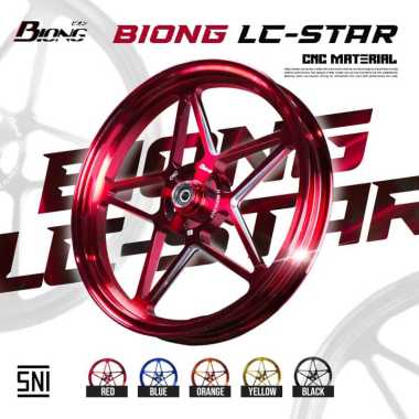 VELG BIONG LCSTAR LC STAR MODEL PALANG 5 BINTANG BEAT GENIO VARIO 110 125 150 SCOOPY FULL CNC TWO TO