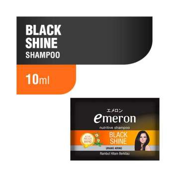 Emeron Shampoo Double Black Shine Sachet [10ml/ 12pcs/ renceng]