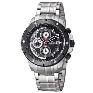 Jonas jasmin 5371 jam tangan pria chronograph - watches Silver hitam
