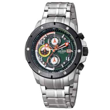 Jonas jasmin 5371 jam tangan pria chronograph - watches silver hijau