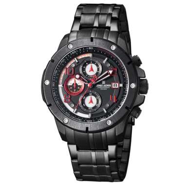 Jonas jasmin 5371 jam tangan pria chronograph - watches hitam merah