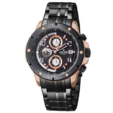 Jonas jasmin 5371 jam tangan pria chronograph - watches hitam rose
