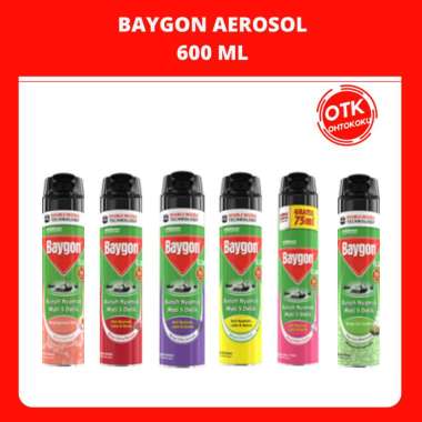 Baygon Aerosol Spray Anti Nyamuk 600 ml Cherry
