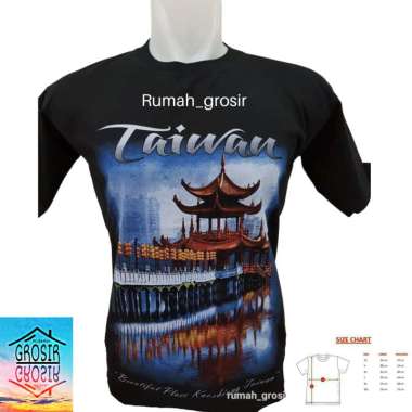 Kaos Souvenir Taiwan Taipei Hitam Oleh Oleh Taiwan Kaos Taiwan XL HITAM TAIWAN