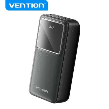 Vention Powerbank Led Display 30000mAh 22.5 QC PD Fast Charging - FHM BLACK