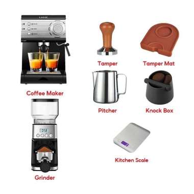 Mesin Kopi Espresso, Pembuat Semi-Otomatis Pembuat Espresso Mesin Fresh-Grinding2