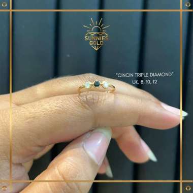 CINCIN WANITA EMAS ASLI TERBARU LISTRING SIMPLE EMAS MUDA KADAR 8K (375) BERAT RINGAN SETENGAH GRAM 