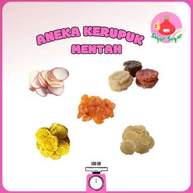 Sayur Segar - Aneka Kerupuk Mentah 100 gr / Kerupuk Bawang / Mie Kuning / Oren / Udang / Emping / Re
