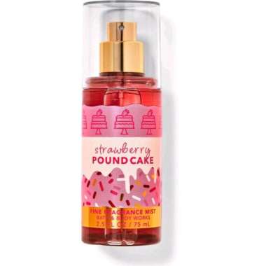BATH & BODY WORKS BBW STRAWBERRY POUND CAKE FINE FRAGRANCE MIST 75 ML PENGHARUM PEWANGI BADAN