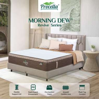 Pre Order - Procella Morning Dew Hb Haltia Fullset Kasur Matras Springbed Full Set Matras, Divan, Sa