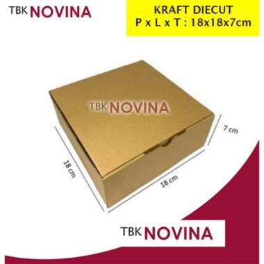 BOX DIECUT 20x20x5 / 20x20x7 / 25x12x7 / BOX KRAFT MIKA TALI / BOX KRAFT WINDOW DC 18x18x7