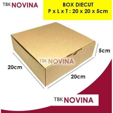 BOX DIECUT 20x20x5 / 20x20x7 / 25x12x7 / BOX KRAFT MIKA TALI / BOX KRAFT WINDOW DC 20x20x5