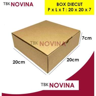 BOX DIECUT 20x20x5 / 20x20x7 / 25x12x7 / BOX KRAFT MIKA TALI / BOX KRAFT WINDOW DC 20x20x7