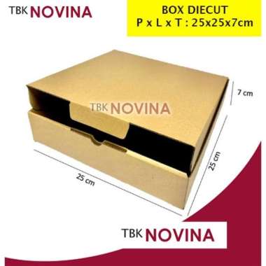 BOX DIECUT 20x20x5 / 20x20x7 / 25x12x7 / BOX KRAFT MIKA TALI / BOX KRAFT WINDOW DC 25x25x7