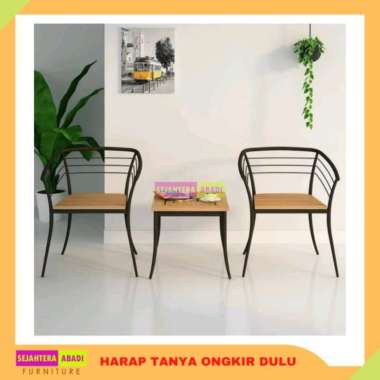 Siantano meja kursi teras KT005 MT005 kursi tamu kursi meja taman besi KURSI