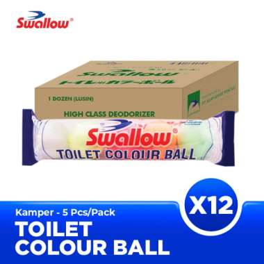 Swallow Kamper Toilet Colour Ball (5pcs / Pack) X12 Lusin Pack