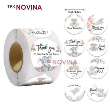 [STIKER CUTE 10 pcs ] STIKER THANK YOU CUTE LUCU / STIKER LABEL SEGEL 2.5cm KODE 018