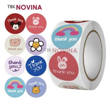 [STIKER CUTE 10 pcs ] STIKER THANK YOU CUTE LUCU / STIKER LABEL SEGEL 2.5cm KODE 088