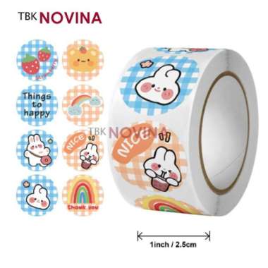 [STIKER CUTE 10 pcs ] STIKER THANK YOU CUTE LUCU / STIKER LABEL SEGEL 2.5cm KODE 125