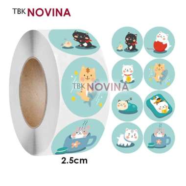 [STIKER CUTE 10 pcs ] STIKER THANK YOU CUTE LUCU / STIKER LABEL SEGEL 2.5cm KODE 132