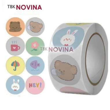 [STIKER CUTE 10 pcs ] STIKER THANK YOU CUTE LUCU / STIKER LABEL SEGEL 2.5cm KODE 197