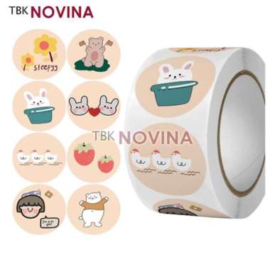 [STIKER CUTE 10 pcs ] STIKER THANK YOU CUTE LUCU / STIKER LABEL SEGEL 2.5cm KODE 205