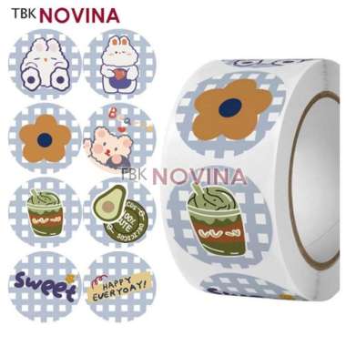 [STIKER CUTE 10 pcs ] STIKER THANK YOU CUTE LUCU / STIKER LABEL SEGEL 2.5cm KODE 206