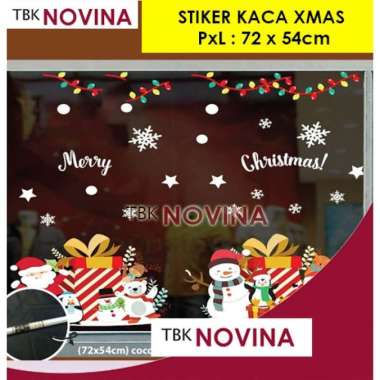 STIKER NATAL DEKORASI KACA STIKER KACA KADO