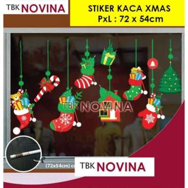 STIKER NATAL DEKORASI KACA STIKER KACA SHOES