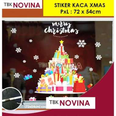 STIKER NATAL DEKORASI KACA STIKER KACA TREE