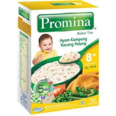 Promina bubur bayi tim 8+ daging brokoli / ayam kampung kacang polong / ayam kampung tomat wortel / 