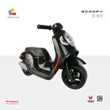 Mainan Anak Motor Motoran Balance Bike PMB K611 Foot To Floor K 611 Scoopy Hitam