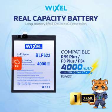 WIXEL Baterai Oppo F3 PLUS F3+ BLP623 Double Power Real Capacity Batre Batrai Battery Dual BLP 623