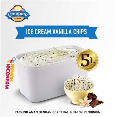 Promo Harga Campina Ice Cream Vanilla 5000 ml - Blibli