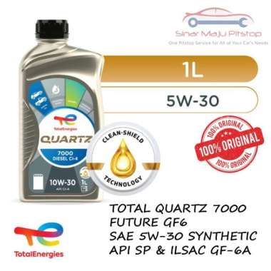 Oli Mesin Motor & Mobil - TOTAL QUARTZ 7000 SAE 5W-30 SYNTHETIC API SP Asli Genuine 100% Botol 1 Lit