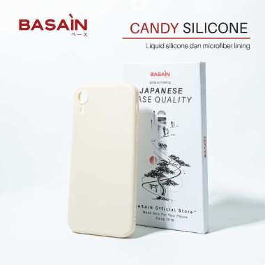 BASAIN Casing iPhone X/Xs/Xr/Xs Max Candy Silicone Case - Broken White Xr
