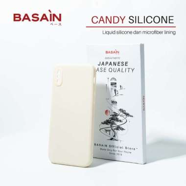 BASAIN Casing iPhone X/Xs/Xr/Xs Max Candy Silicone Case - Broken White Xs Max