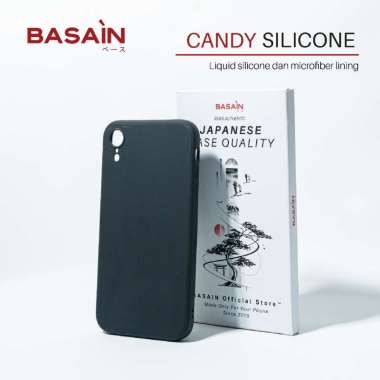 BASAIN Casing iPhone X/Xs/Xr/Xs Max Candy Silicone Case - Black Xr