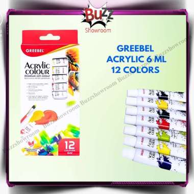 Cat Acrylic Greebel 6ml 12 Warna Premium Set 12W Akrilik
