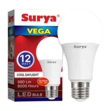 Lampu LED Surya Vega Bohlam 12 Watt Cool Daylight Putih SNI