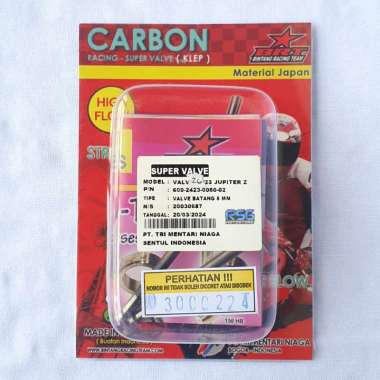 KLEP 2623 BATANG 5 MM CARBON HEAD BRT JUPITER Z 110 5TP